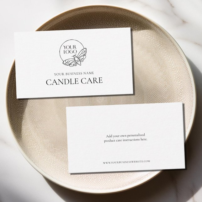 Modern Minimal Product Care Instructions Business Card (Creator Uploaded)