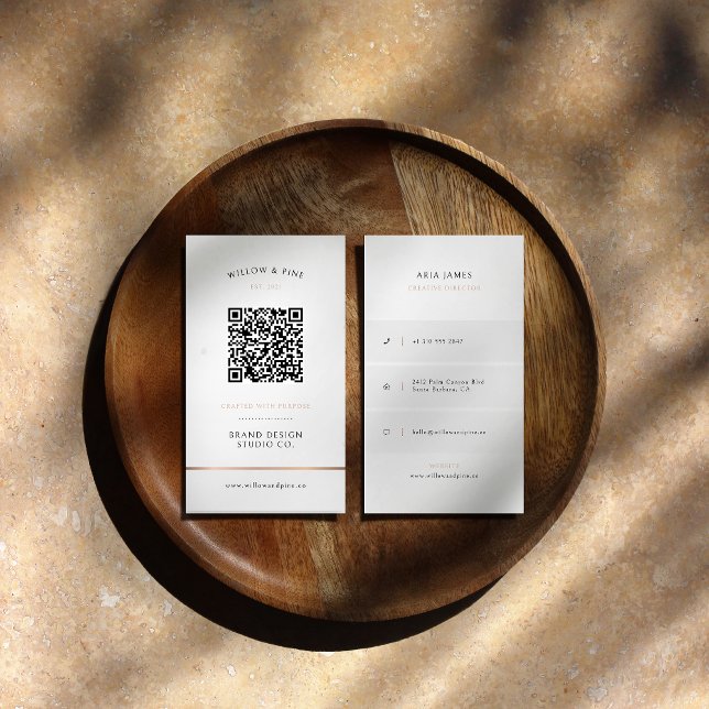 Modern Minimal Professional QR Business Card (Creator Uploaded)