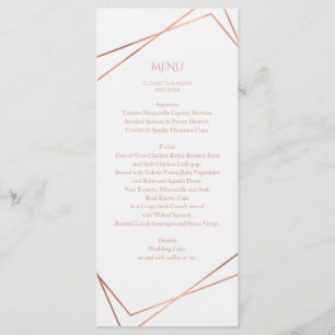 Modern, minimal, pur, white, rosegold (imitat)  menu