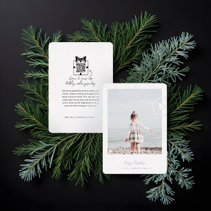 Modern Minimal QR Code Family Video Message