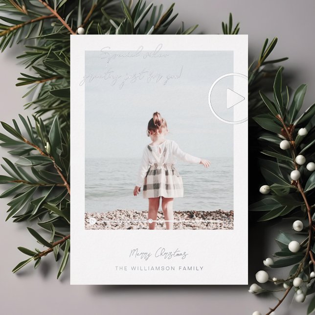 Modern Minimal QR Code Family Video Message Foil H (Modern Minimal QR Code Family Video Message Foil H Foil Holiday Card)