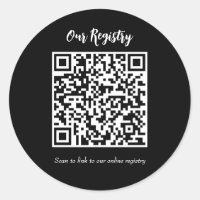 Modern Minimal QR Code Scanable Wedding Registry