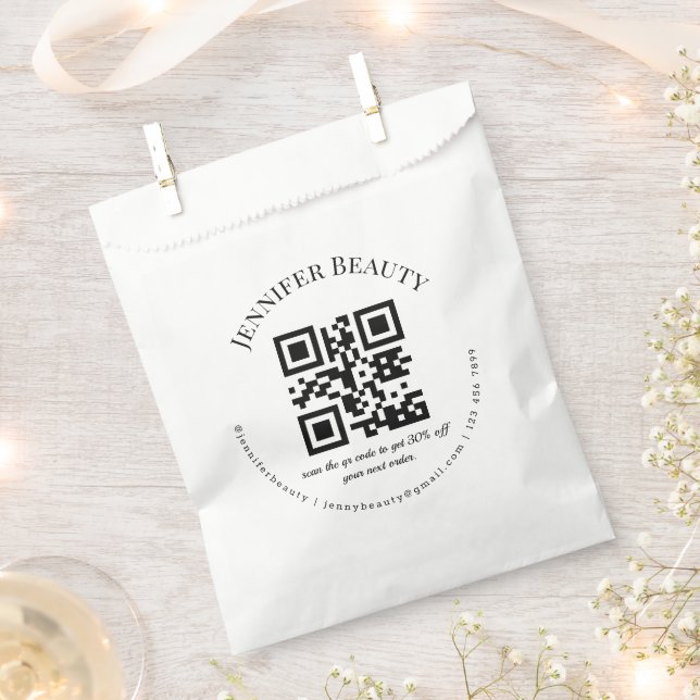 modern minimal qr code small business favour bags (Clipped)