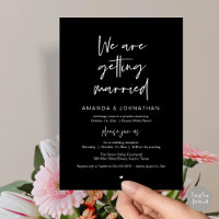Modern Minimal Reception, "We are getting married"