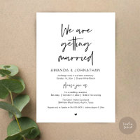 Modern Minimal Reception, We are getting married