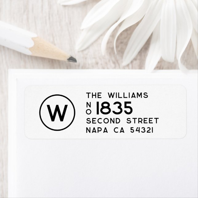 Modern Minimal Return Address Monogram  (Insitu)
