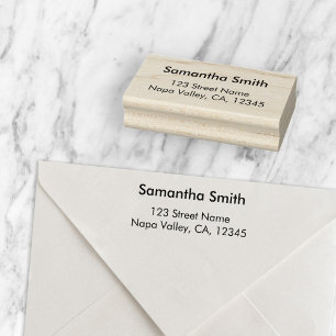 Modern Minimal Return Address Rubber Stamp