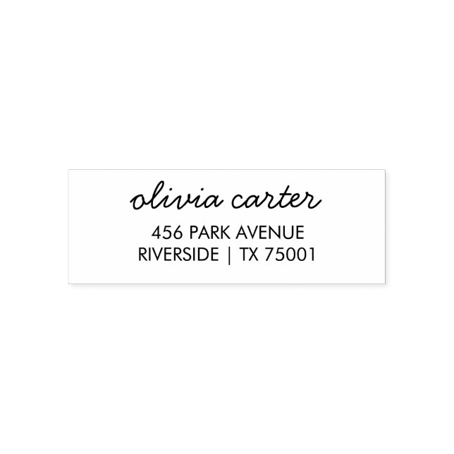 Modern Minimal Return Address Self-Inking Stamp (Design)