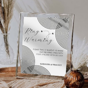 Modern Minimal Rings Warming Wedding Sign