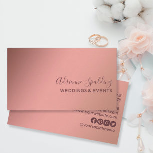 Modern minimal Rose Gold Gradient Business Card