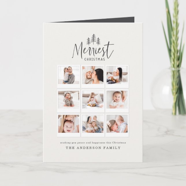 modern minimal rustic multi photo card (Front)
