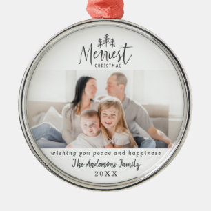 modern minimal rustic multi photo metal tree decoration