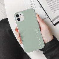 Modern Minimal Sage Green Personalised Name