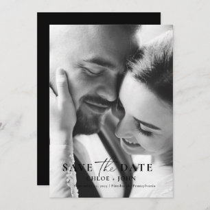 Modern Minimal Save the Date Invitation