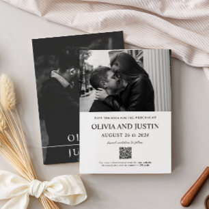 Modern Minimal Save the Date Invitation
