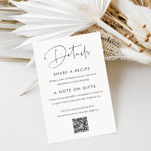Modern Minimal Script Bridal Shower Enclosure Card