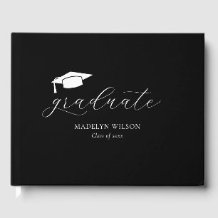 Modern Minimal Script Graduation Party Guest Book