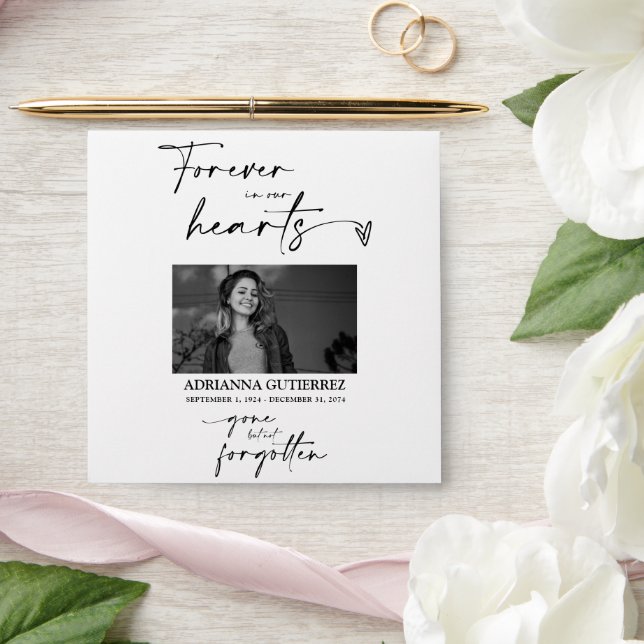 Modern Minimal Script Seed Packet Memorial Funeral Envelope (Wedding)