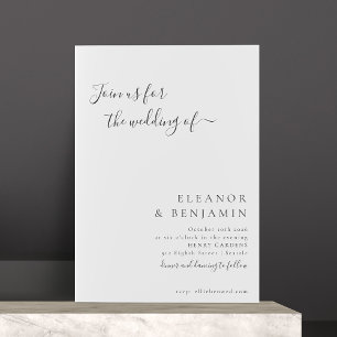 Modern Minimal Script Serif Wedding Elegant Invitation
