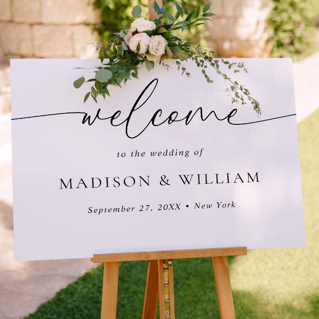 Modern Minimal Script Wedding Welcome Sign (Creator Uploaded)