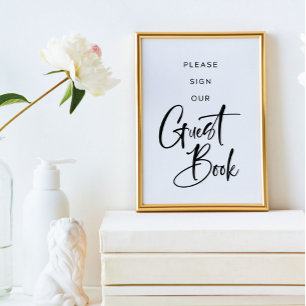 Modern Minimal Sign the Guestbook Sign