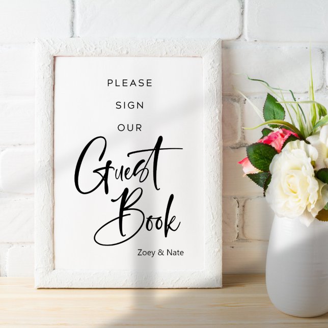 Modern Minimal Sign the Guestbook Sign (Creator Uploaded)
