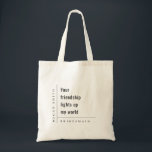 Modern Minimal Simple Friendship Bridesmaid Gift Tote Bag<br><div class="desc">If you need any further customisation please feel free to message me on yellowfebstudio@gmail.com.</div>