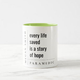 Modern Minimal Simple Motivational Paramedic Gift Two-Tone Coffee Mug