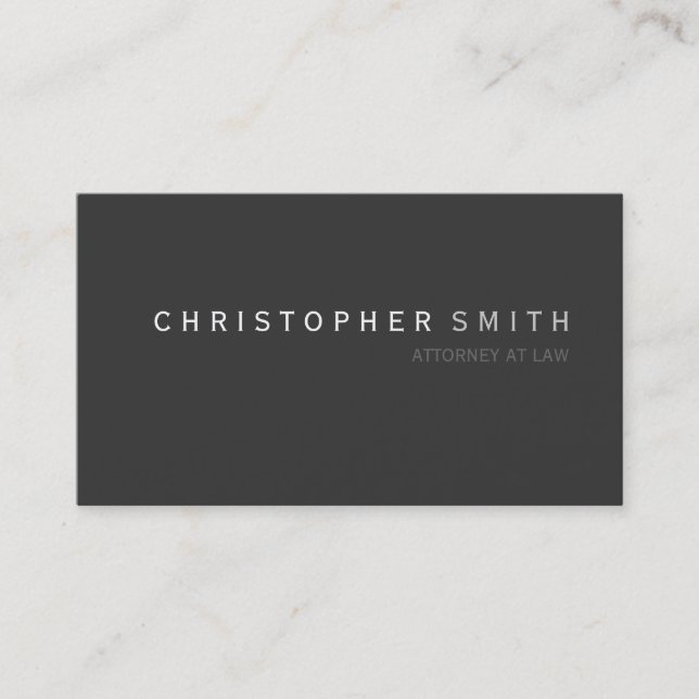 Modern Minimal Simple Plain Business Card (Front)