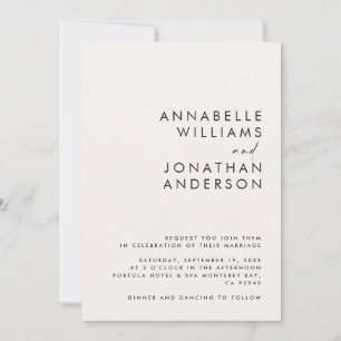 Modern Minimal simple Wedding Details QR Code Invitation