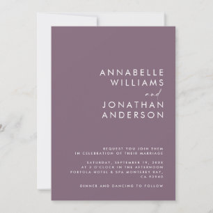 Modern Minimal simple Wedding Details QR Code Invitation