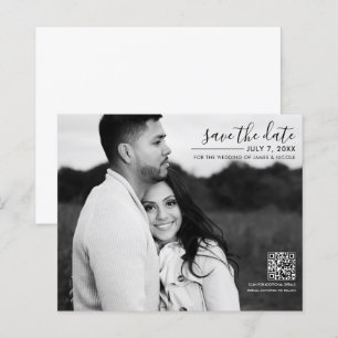 Modern Minimal Sleek Picture Photo Save the Date