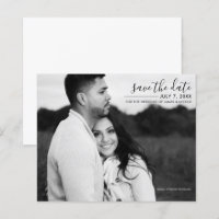 Modern Minimal Sleek Picture Photo Save the Date