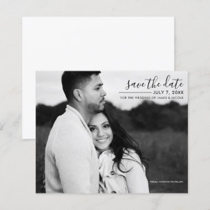 Modern Minimal Sleek Picture Photo Save the Date