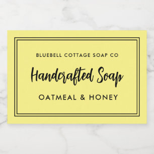 Modern Minimal Soap Bar Product Label