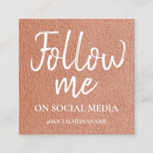 Modern & Minimal Social Media Photo Square Business Card