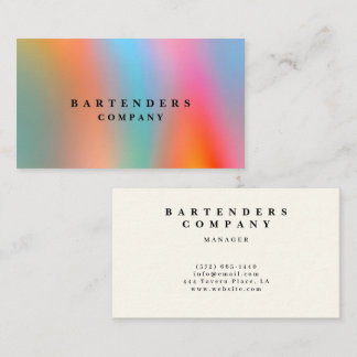 Modern Minimal Soft Gradient Colors Business Card