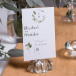Modern Minimal | Spring Greenery Table Number<br><div class="desc">Vibrant, earthy, and luscious! Shades of green and light cream come together to create a fresh, earthy colour palette. This simple, yet luscious colour combo is fun, lively, and inspired by nature. Green speaks of spring, and can be used as a romantic neutral that brings life to any wedding style...</div>
