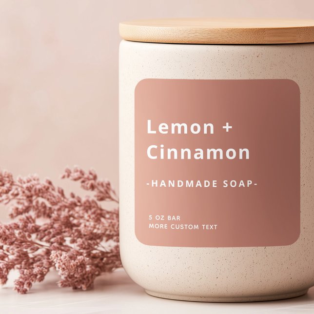 Modern minimal square terracotta product label (Modern minimal square terracotta product label)