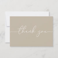 Modern Minimal Stork Baby Shower Thank You Card