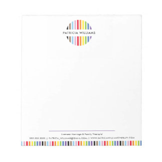 MODERN MINIMAL stripe logo rainbow pride LGBTQ Notepad