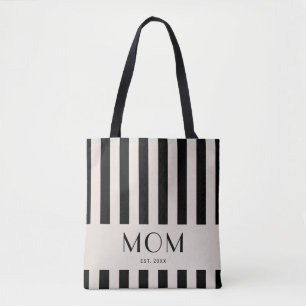 Modern Minimal Stripes Mum Established Tote Bag