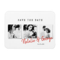 Modern minimal stylish multi photo wedding