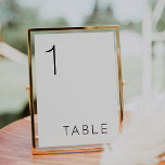 Modern Minimal Table Number<br><div class="desc">This is a modern, elegant wedding table number. Edit most wording and all fonts and background colors. // For matching items, please visit the "HARLOW" collection in the Sincerely By Nicole Zazzle store. * If you like this design but don't see it available for something you are looking for, please...</div>