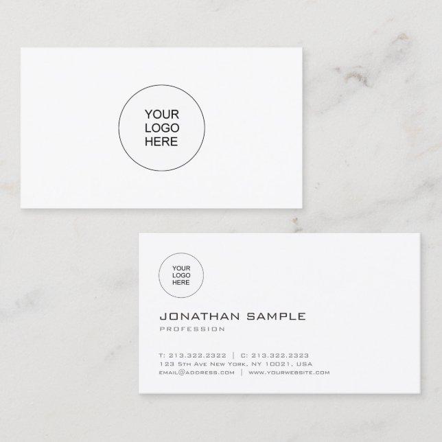 Modern Minimal Template Professional Personalised Business Card (Front/Back)