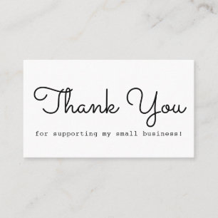 Modern Minimal Thank You Business Card