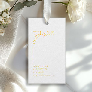 Modern, Minimal, "THANK YOU" Wedding Gift Tags