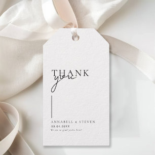Modern, Minimal, "THANK YOU" Wedding Gift Tags
