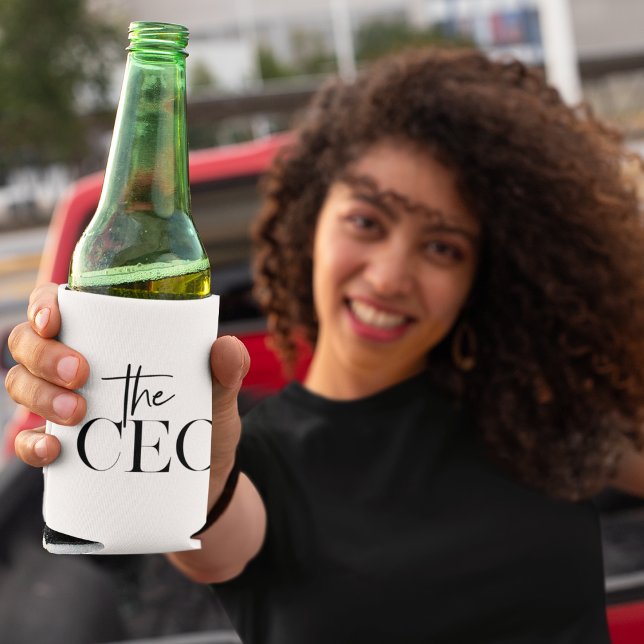 Modern Minimal The CEO Black Can Cooler (Creator Uploaded)