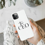 Modern Minimal The CEO Black iPhone 11Pro Max Case<br><div class="desc">Modern Minimal The CEO Black</div>